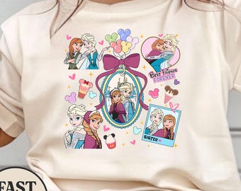 Camiseta de las Hermanas de Frozen, camiseta de Anna y Elsa, camiseta de las Mejores Amigas de Disney, camiseta de Hermanas a Juego, camiseta de Viaje Familiar de Disney, camiseta de Princesas de Epcot