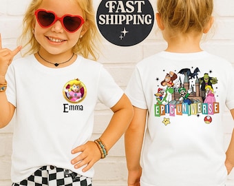 Personalisierte Epic Universe Shirt, Benutzerdefinierter Name Park Shirt, Familienurlaub 2025 Shirt, Rolando Trip Shirt, Episches Videospiel Park Shirt