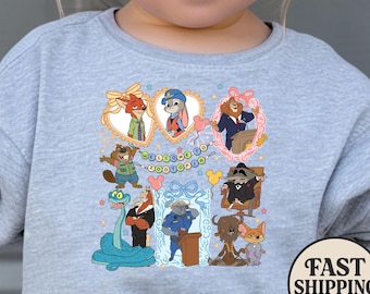 Zootopia Movie Shirt, Nick And Judy Hopps Tee, Disney Family Vacation Shirt, Matching Disney Trip Tee, Cute Zootopia Characters Group Shirt