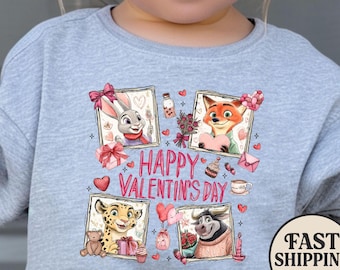 Zootopia Valentine Shirt, Judy Hopps Tee, Nick Wilde Shirt, Happy Valentine Day Tee, Disney Animal Shirt, Funny Disney Valentine Tee