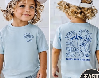 Personalisierte South Parada Island Shirt, Kinder Sommer Island Shirt, benutzerdefinierter Name Kleinkind Insel Urlaub T-Shirt, Sommer Vibes T-Shirt, Kinder Sommer T-Shirt