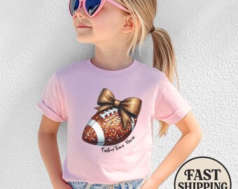 Personalized Toddler Football Shirt, Custom Team Name Kids Football Shirt, Football Coquette Shirt, Little Mascot Shirt, Sports Lover Shirt