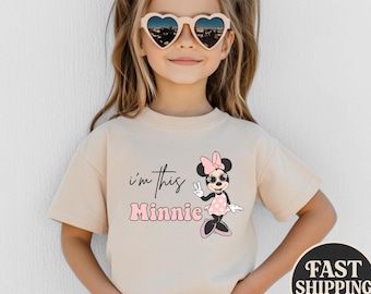 Im This Minnie Pink Polka Dot Shirt, Minnie Shirt, Disneyland Trip Shirt, Disneyworld Tee, Vacation Magic Sparkle Shirt, Birthday Party Tee