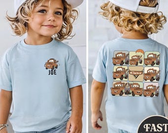 Tow Mater Shirt, Disney Cars Shirt, Race Car Shirt, Back Print Shirt, Double Sided Shirt, Disneyland Trip Shirt, Matching Family Shirt