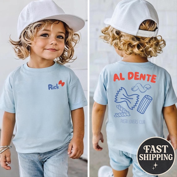 Personalized Al Dente Shirt, Toddler Cooking Shirt, Little Chef Shirt, Family Cooking Tee, Custom Name Kids Cooking Tee, Pasta Lover Shirt