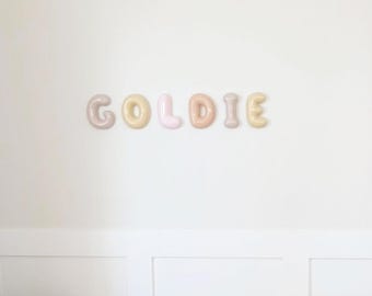 Personalised 3D Bubble Letters Name | Hand Created Nursery Decor, Kids Wall Art