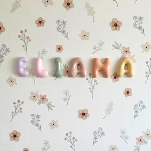 Gepersonaliseerde 3D-bubbelletters | Naambordje | Handgemaakt kinderkamerdecor | Muurkunst kinderkamer | Cadeau kraamcadeau | Australische verkoper