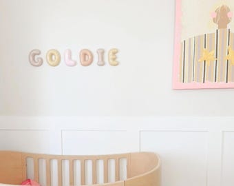 Personalised 3D Bubble Letters Name | Hand Created Nursery Decor, Kids Wall Art