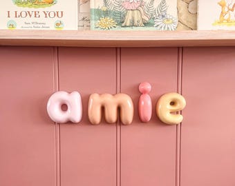 Personalised 3D Lower Case Bubble Letters Name | Hand Created Nursery Decor, Kids Wall Art