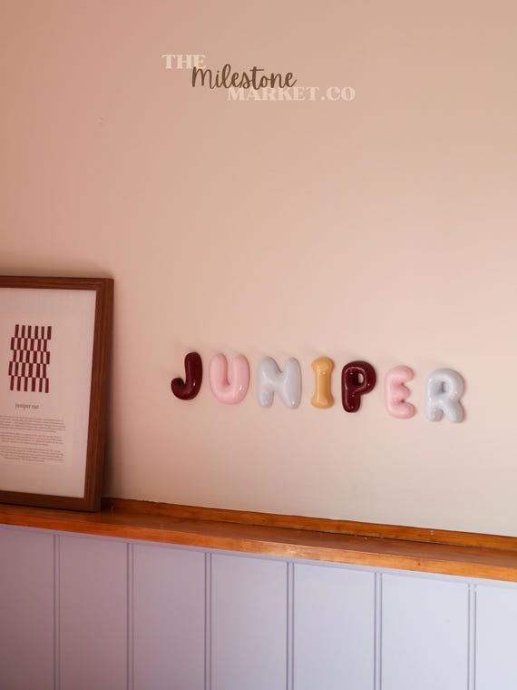 Personalised 3D Bubble Letters Name | Hand Created Nursery Decor, Kids Wall Art