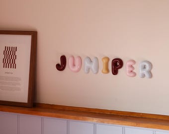 Personalised 3D Bubble Letters Name | Hand Created Nursery Decor, Kids Wall Art