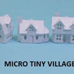 Micro Tiny Coastal Village 2016,  pre-cut cardstock kit for 8 buildings