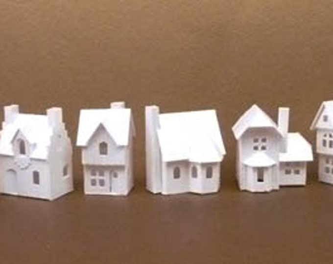 Tiny Village 2013, Precut Kit to Make 8 Miniature Cardstock Buildings