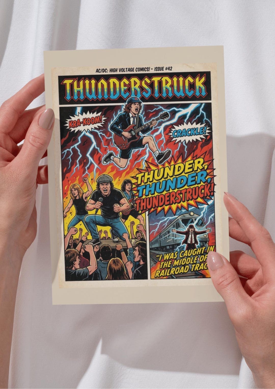 ACDC Birthday Card | Rock Music Fan Gift, Thunderstruck Design - Etsy UK
