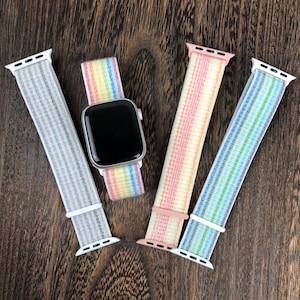 Colorful Nylon Apple Watch Band Apple Watch Band Velcro Nylon Sport Apple Watch Band Sport Apple Watch Fits ALL Apple Watch