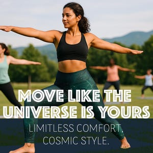 Cosmic High Waisted Yoga Leggings, Galaxy Print Leggings, Workout Leggings, Athleisure Leggings, Fitness Apparel, Gift for Yoga Lovers