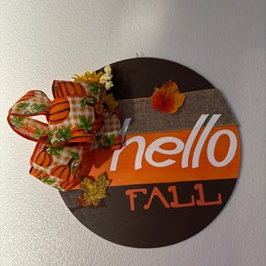 Handmade Hello Fall Sign: One-of-a-Kind Autumn Decor