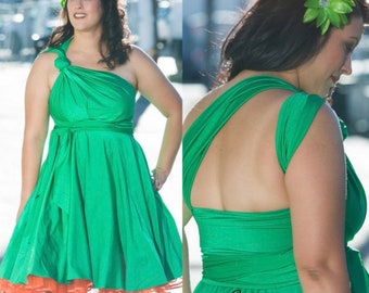 SALE Kelly Green Bridesmaids Dress - Ready to Ship - One Size Fits Most