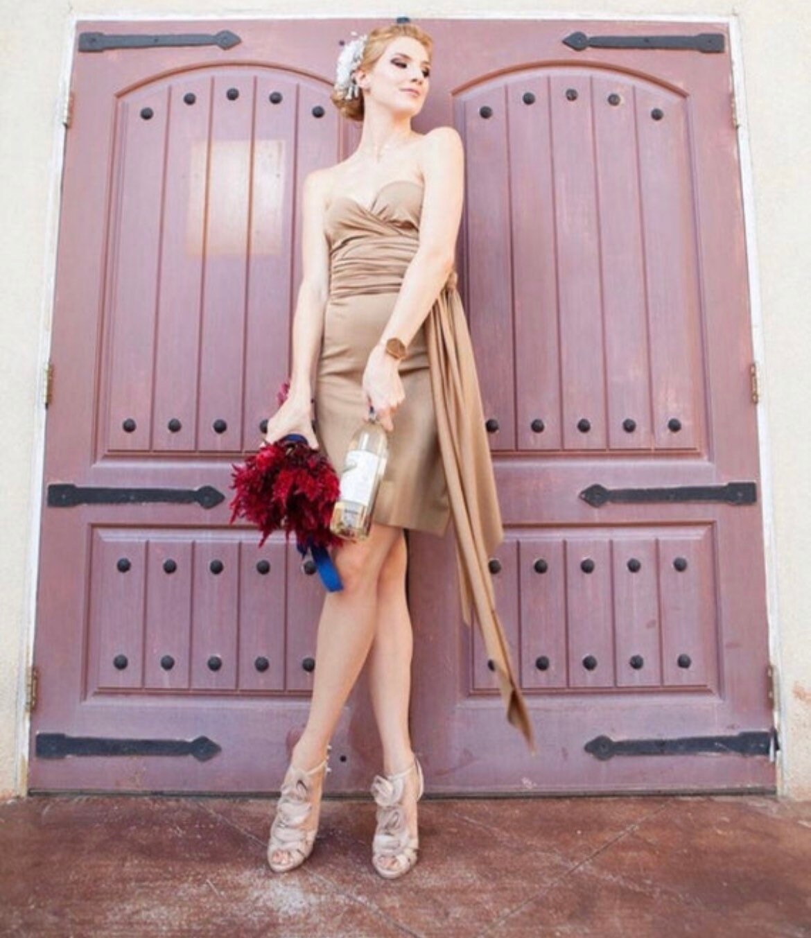 sand dune bridesmaid dress Bari Jay Bridesmaid Dress 2508 Sangria