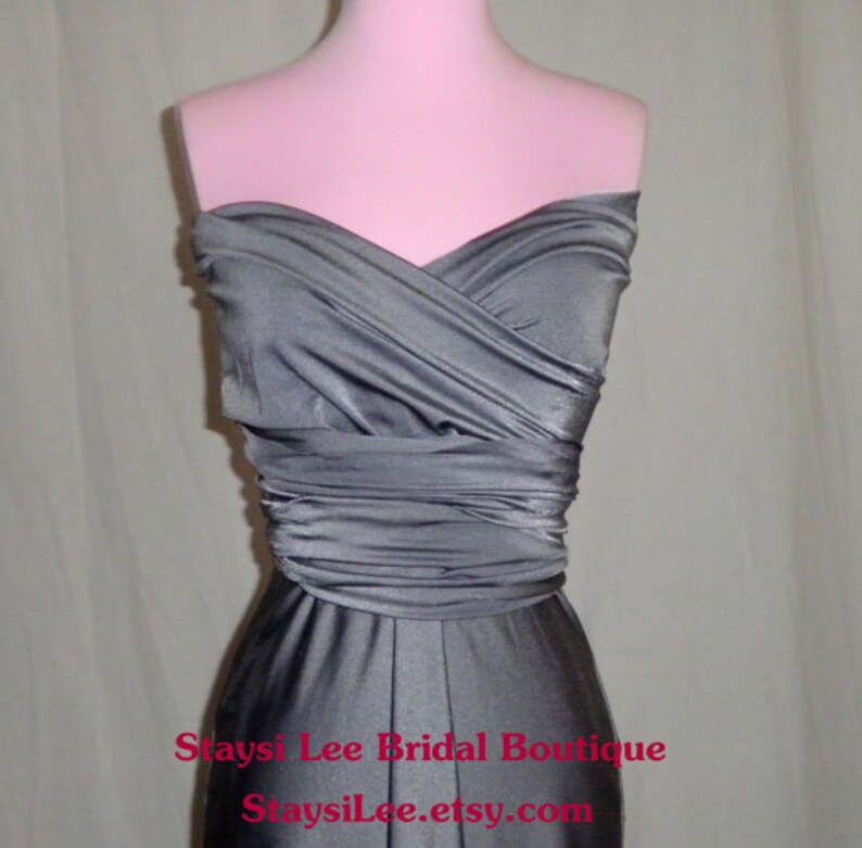 Cocktail Party Car Show VLV Wedding Date Night Bridesmaids Gray Vintage Inspired Infinity Dress ..