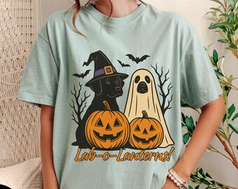 Comfort Colors® Lab o Lanterns Halloween Labrador T Shirt, Dog Lover Gift,  US Cotton
