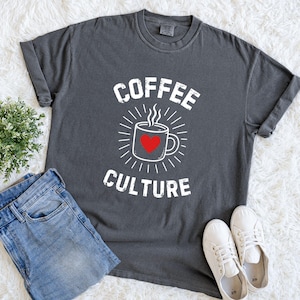 Classic Coffee Culture T Shirt   Stylish Coffee Lover Tee
