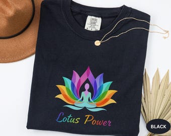 Comfort Colors® Lotus Power T-Shirt ,Yoga Tee