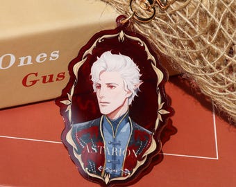 Baldur's Gate 3 Astarion Acryl-Schlüsselanhänger – Vampir-Elfen-Charakteranhänger für BG3-Fans, Taschenverzierung, Spiel-Merchandise