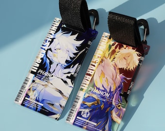 Honkai: Star Rail Phainon Pass Acryl-Schlüsselanhänger – Anime-Ausweis mit SSS-Level- und Barcode-Design, ideal für Taschen- und Schlüsselsammler.
