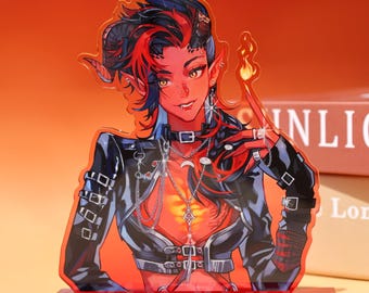 Baldur's Gate 3 Karlach Acryl-Aufsteller – Charakter-Display für BG3-Fans, Schreibtischdeko, Spiele-Merchandise