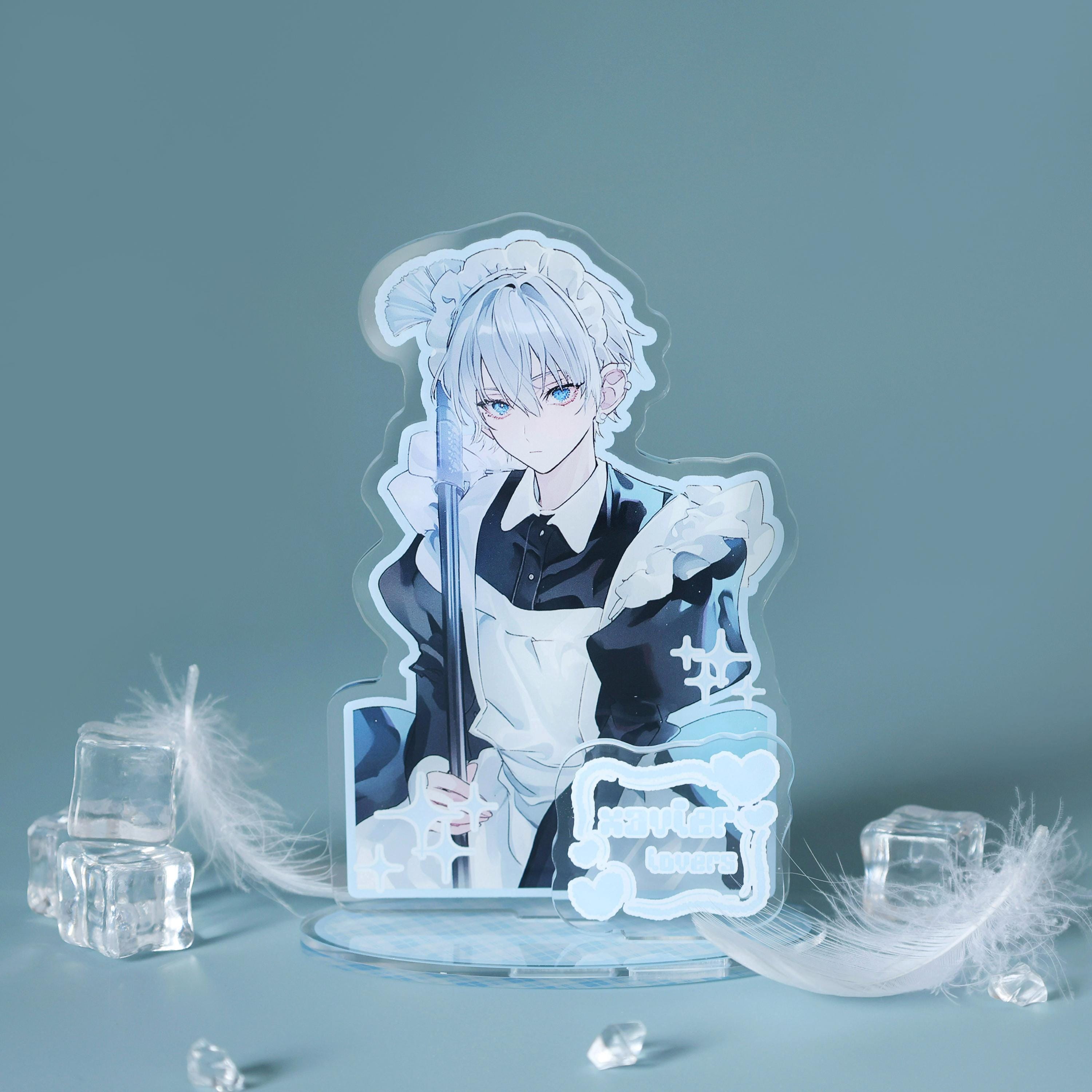 Love and Deepspace Xavier Acrylic Standee - Maid Outfit Broom Pose