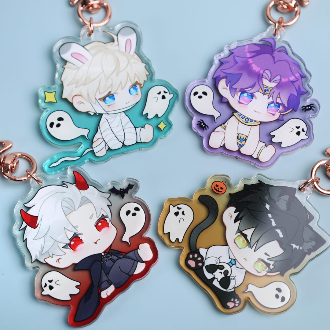 Xavier,zayne,rafayel,sylus Acrylic Keychain - Chibi Halloween
