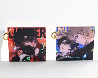 Zenless Zone Zero Feuerzeug & Belle Wise Acryl-Schlüsselanhänger – Anime-Charakter-Schlüsselanhänger, Sammlerstück, Geschenk für Fans, Halloween-Geschenk