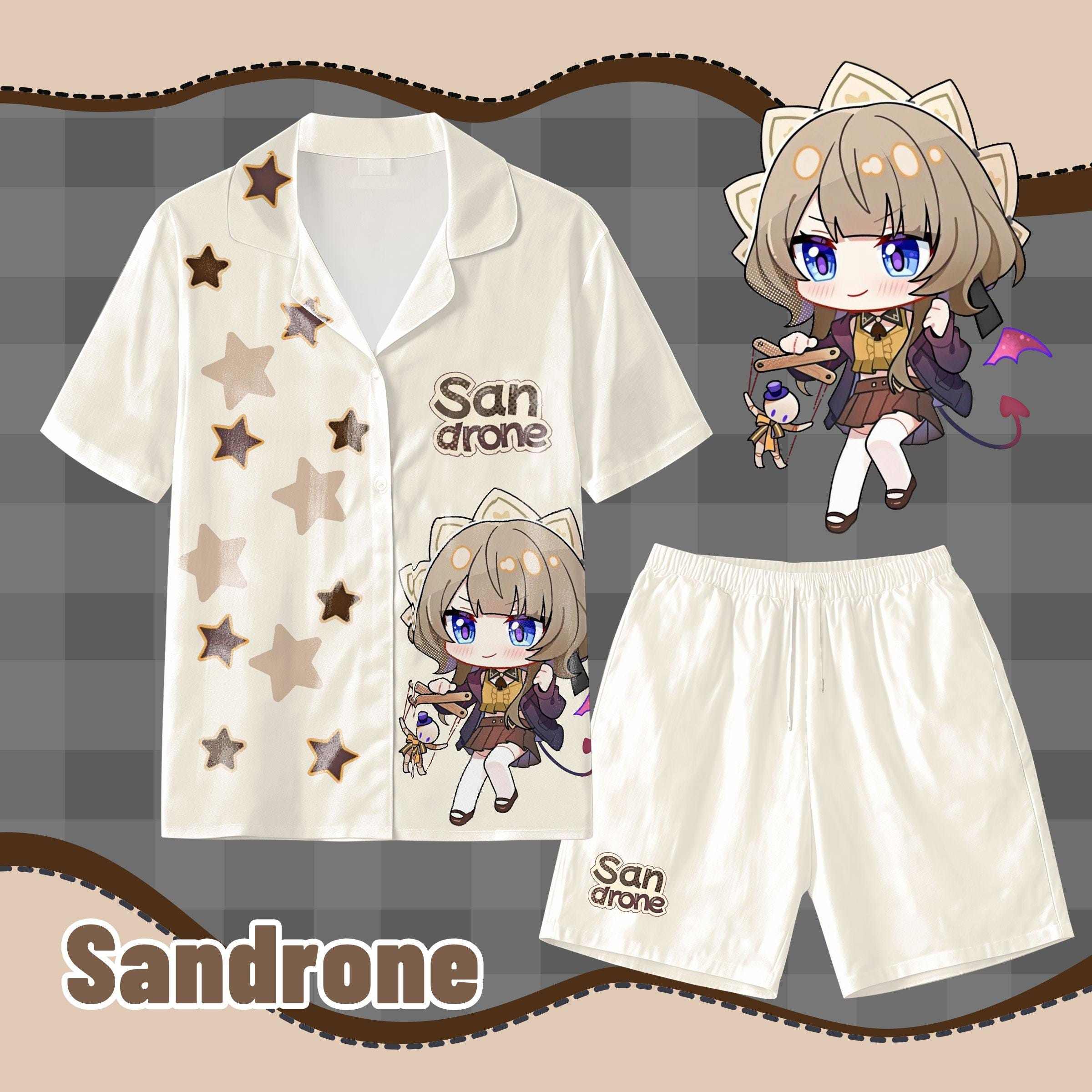loungewear oversize anime graphic shorts pastel cozy