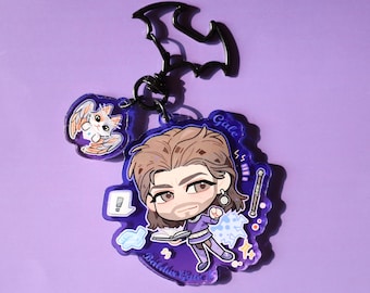 Baldur's Gate 3 GALE Acrylic Keychain - Vampire Q - Version Keychain Charm for BG3 Fans, Bag Decor & Gift