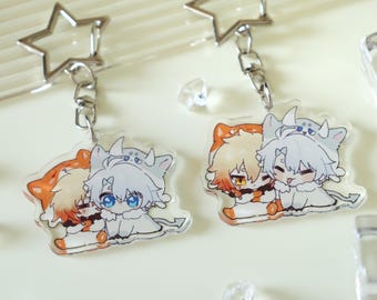 Mydei Phainon Acryl-Schlüsselanhänger – Acryl-Anhänger mit Stern-Schlüsselringen, Anime-Spiel-Sammelgeschenk, Gaming-Sammlerstück für Fans