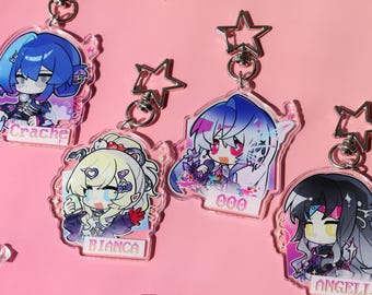 Path to Nowhere Crache Angell Bianca 000 Acrylic Keychain - Anime Character Charms for PTN Fans, Bag Decor & Game Merch