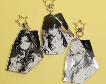 Rückseite: 1999 Enigma Lucy Medicine Pocket Acryl-Schlüsselanhänger – Vintage-Stern-Charm-Taschenclip für Anime-Fans, Sammlung, Geschenk