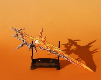 Honkai Star Rail Phainon Metal Sword Replica - Collectible Weapon Display with Stand for Game Fans & Decor