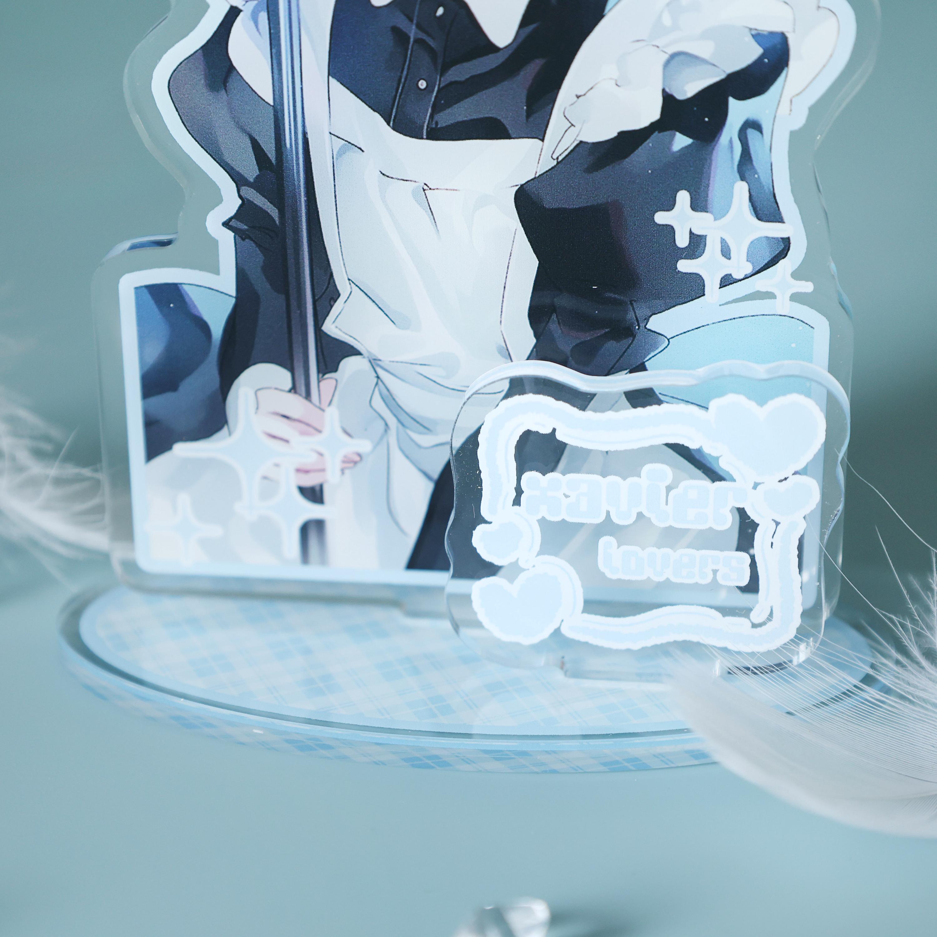 Love and Deepspace Xavier Acrylic Standee - Maid Outfit Broom Pose