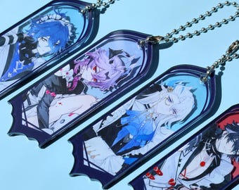 Genshin Impact Flins Wriothesley Durin Neuvillette Acrylic Keychain - Anime Character Charms for Genshin Fans, Bag Decor & Game Merch
