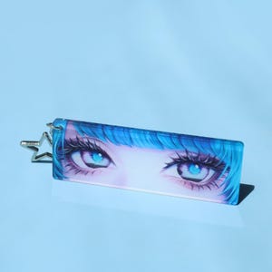 Path to Nowhere LL Eyes Acrylic Keychain - Anime Blue Eye Charm for PTN Fans, Bag Decor & Christmas Gift