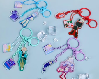 Sunday, Robin, Aventurine, Boothill Acrylic Keychain - Anime Character Charm Collection for Bag Keys Gift Fans, Gaming Collectible Gift