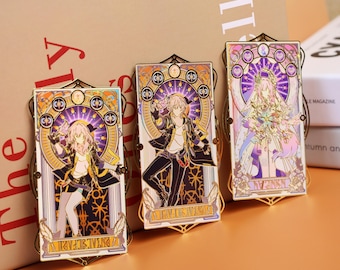 Cyrene Trailblazer Caelus Stelle Metal Bookmark - Elegant Laser Cut Character Book Accessory Collectible Gift for Fans, Halloween Gift