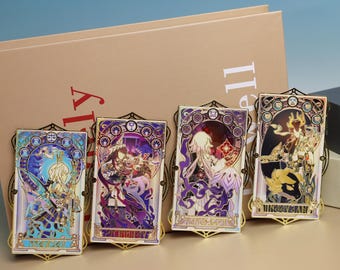 DanHeng Cerydra Evernight Helektra Metal Bookmark - Elegant Laser Cut Character Book Accessory Collectible Gift for Fans, Halloween Gift