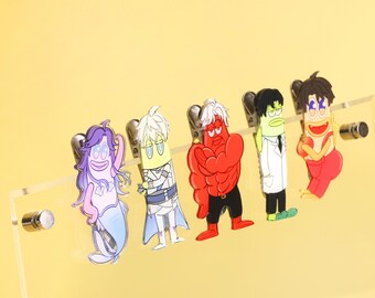 Xavier,Zayne,Rafayel,Sylus,Caleb Acrylic Hair Clips – Anime Character Hair Accessories, Cute Cartoon Styling, Cosplay & Collectible Gift