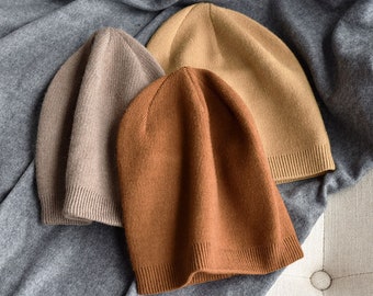 Berretti lavorati a maglia in lana e cashmere Cappello spesso con teschio in cashmere Berretti caldi lavorati a maglia Berretto con teschio unisex Cappello caldo/Berretti Cappello caldo invernale