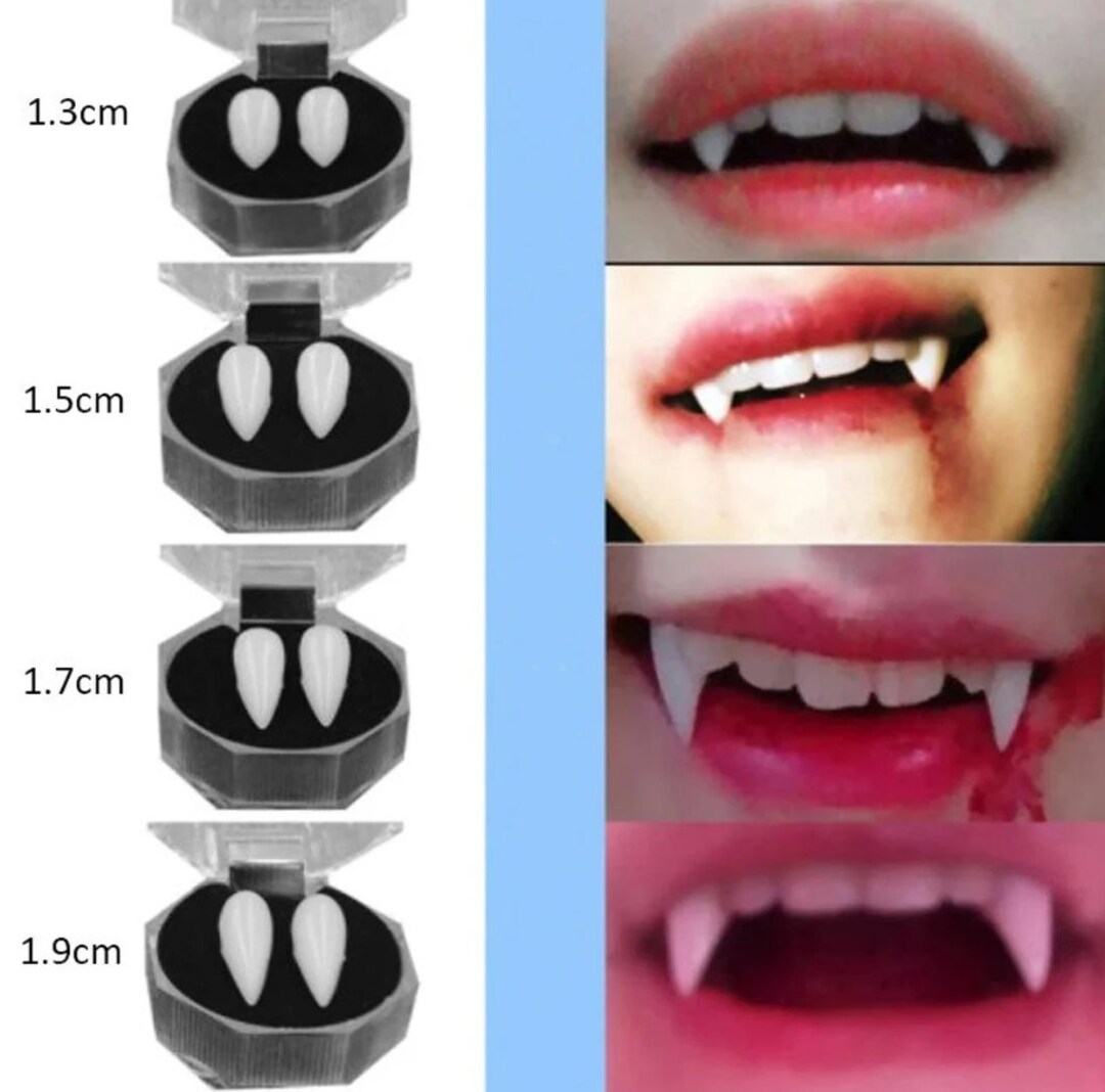 Party Halloween Resin Vampire Teeth Kids Cosplay Non-toxic Fangs Dentures  Costume False 13mm 15mm 17mm 19mm 