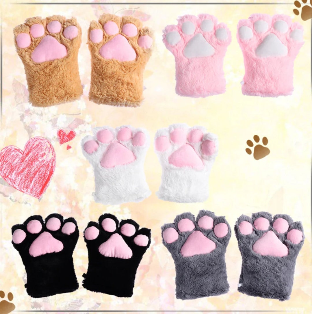 Unisex Bear Cat Claw Paw Gloves, Big Cat Paw Mittens Gloves, Cosplay