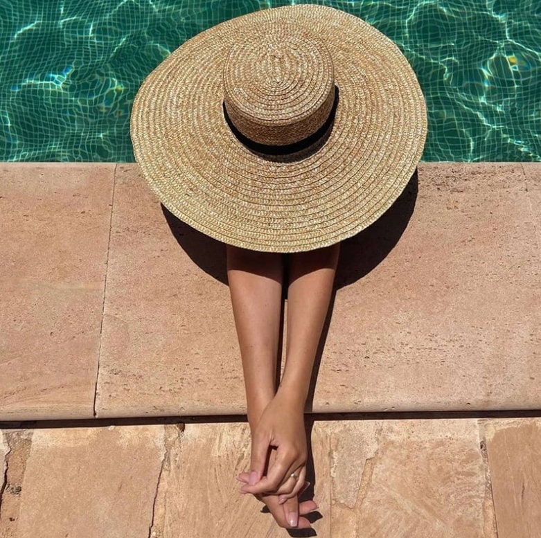Buy Women Wide Brim Beach Hat Ladies Summer Big Straw Hats UV Protection Sun  Hat S1340-15cm/summer Beach Hat/breathable Summer Cool Straw Hat Online in  India 